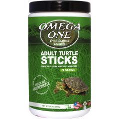 ADULT TURTLE STICKS FLOATING 354 GR OMEGA ONE PARA TORTUGAS ADULTAS