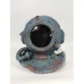 DECORACION ACUARIO CASCO BUZO 15X14X14 CM