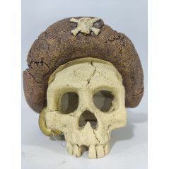 DECORACION PARA ACUARIO CALAVERA PIRATA 15X13X13CM