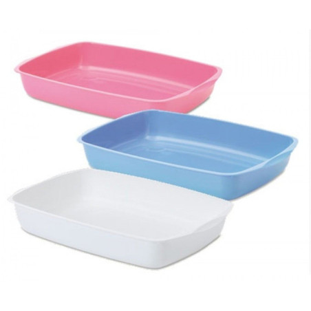 LITTER TRAY 38 ARENERO SENCILLO PARA GATICOS COLOR AZUL/ROSADO