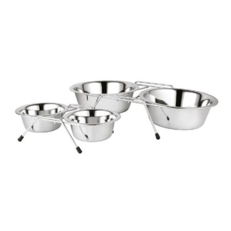 COMEDERO DOBLE SENCILLOS CON STAND. CAPACIDAD 1.0 LT