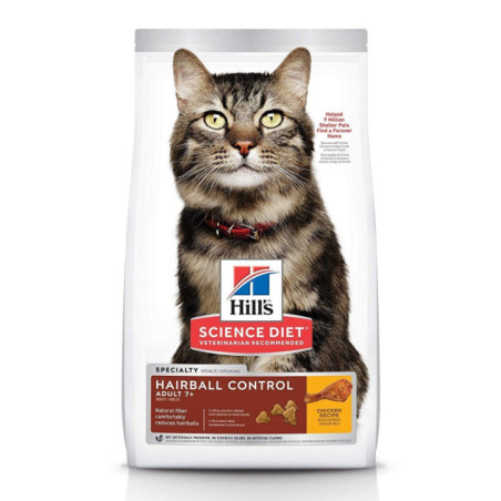 HILLS GATO HAIRBALL CONTROL 7+ 3.5LB BOLA PELOS