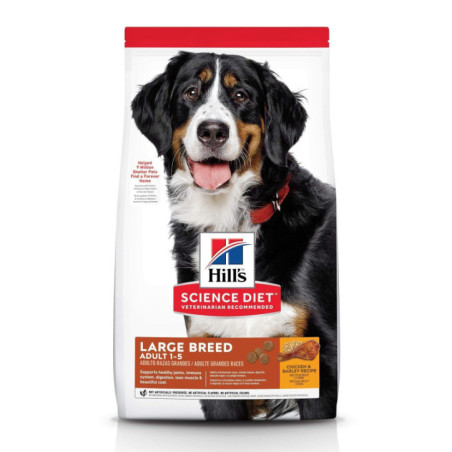 ALIMENTO HILLS ADULTOS LARGE BREED LAMB & RICE 33LB PERRO RAZA GRANDE