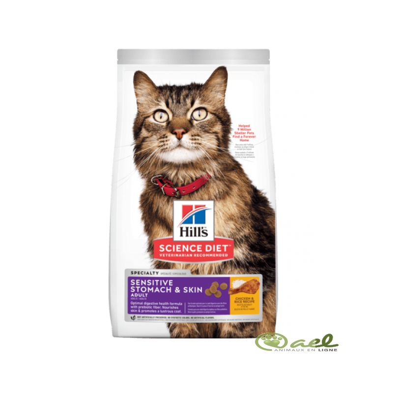 ALIMENTO HILLS ADULTOS SENSITIVE STOMACH & SKIN 3,5LB GATOS