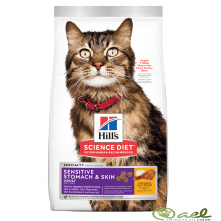 ALIMENTO HILLS ADULTOS SENSITIVE STOMACH & SKIN 3,5LB GATOS