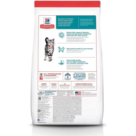 ALIMENTO HILLS GATOS ADULTOS INDOOR FOOD 3,5LB