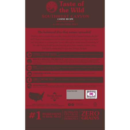 TASTE OF THE WILD SOUTHWEST CANYON 28 LB PERROS ADULTOS