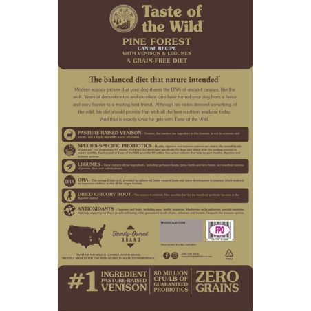 TASTE OF THE WILD PINE FOREST 14 LB PERROS ADULTOS