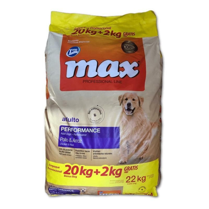 PERROS MAX ADULTO PERFORMANCE POLLO 22KG ALIMENTO