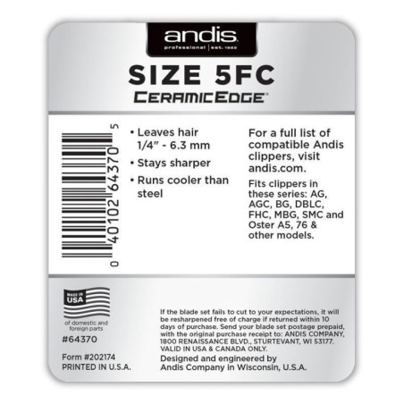 CUCHILLA CERAMICEDGE N5FC ANDIS