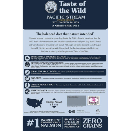 TASTE OF THE WILD PACIFIC STREAM ADULTOS SALMON 40 LB