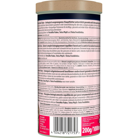 Tetra Color Rubin Flakes 200g (7.06 oz) Alimento en Hojuelas Intensifica Color para Peces Tropicales de Acuario